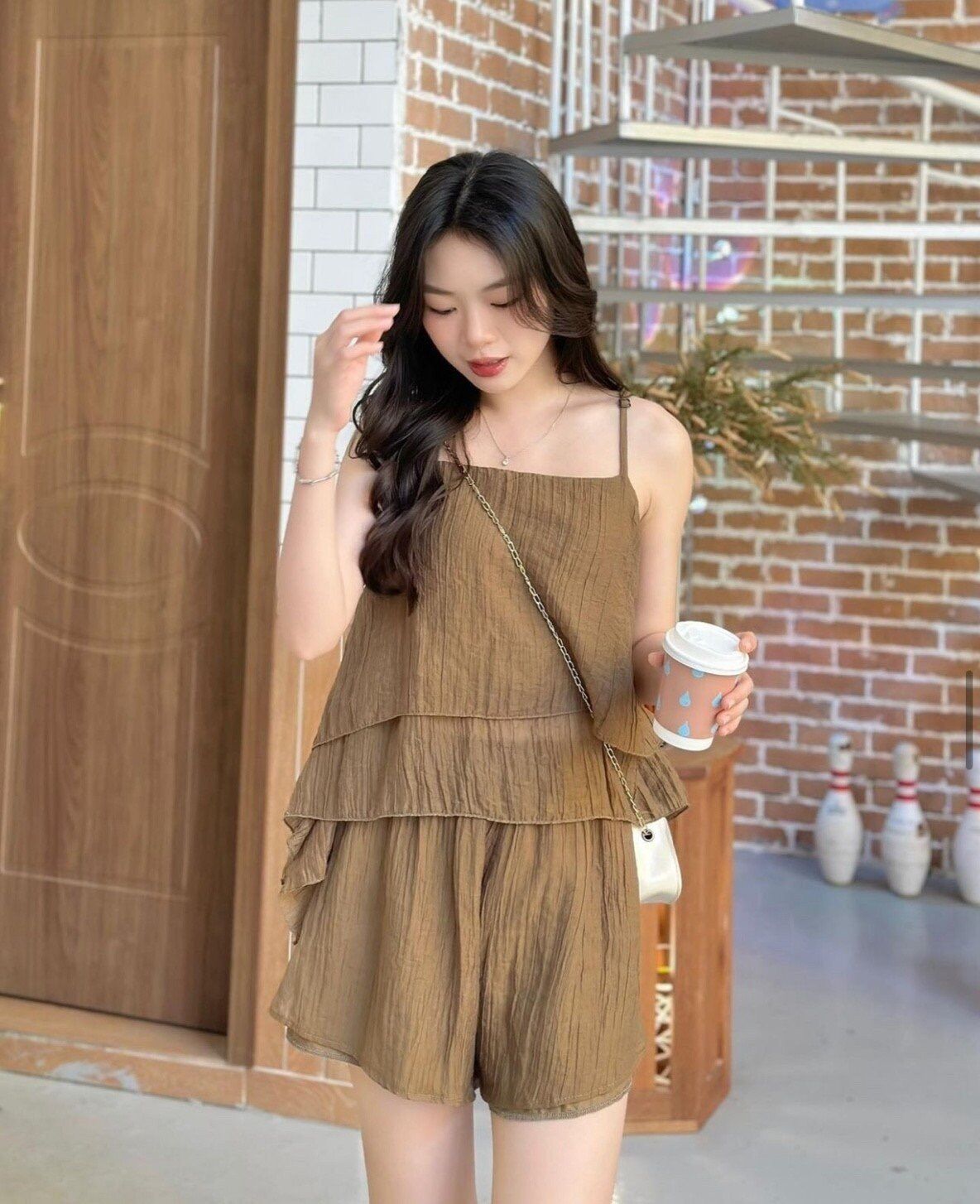 BỘ 2 DÂY KÈM QUẦN SHORT ĐŨI TƠ MỀM