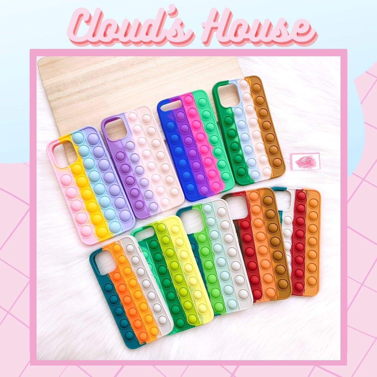 Case ốp điện thoại iphone su dẻo pop it color