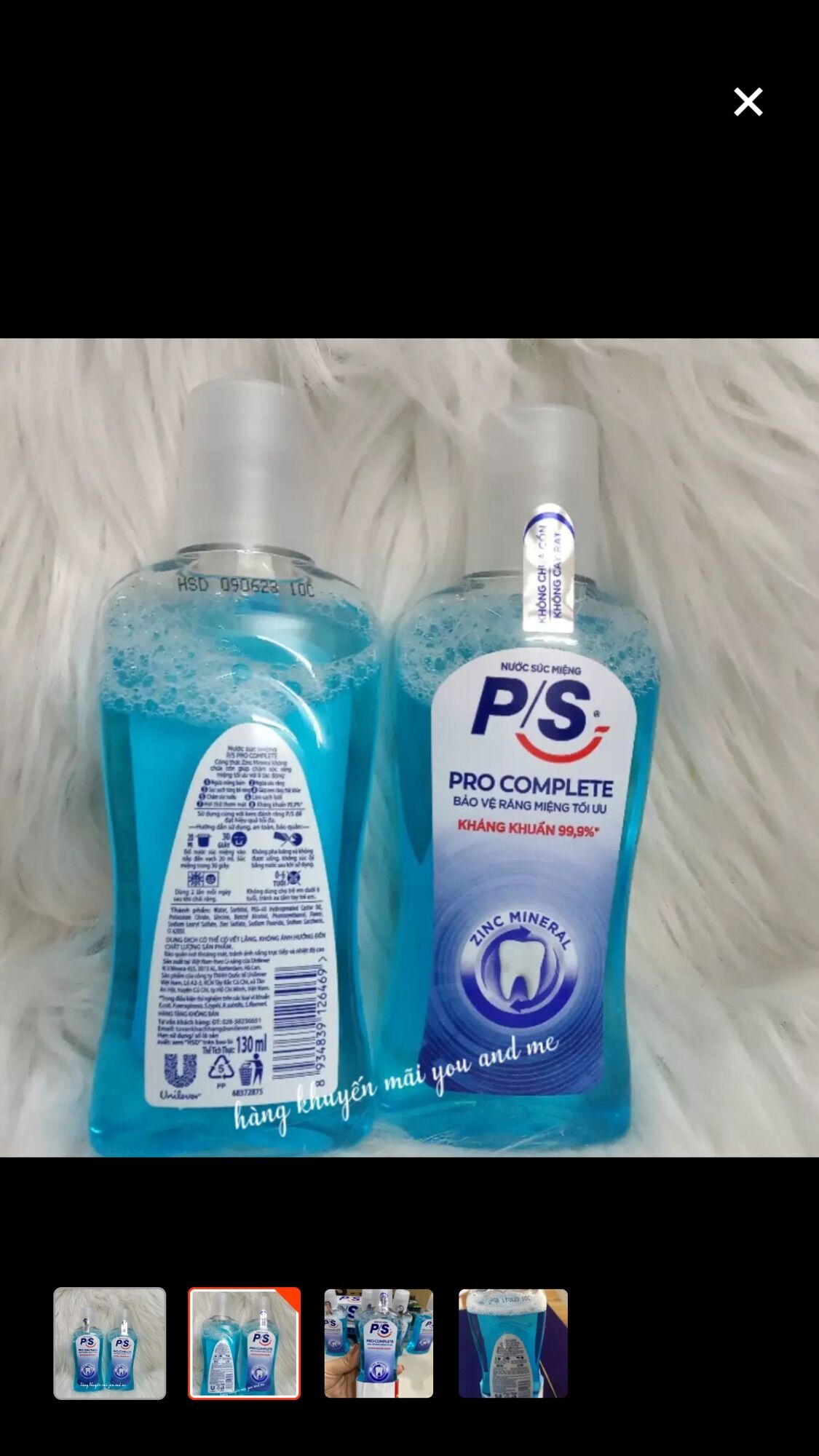 Combo 10 chai nước súc miệng p/s 130ml
