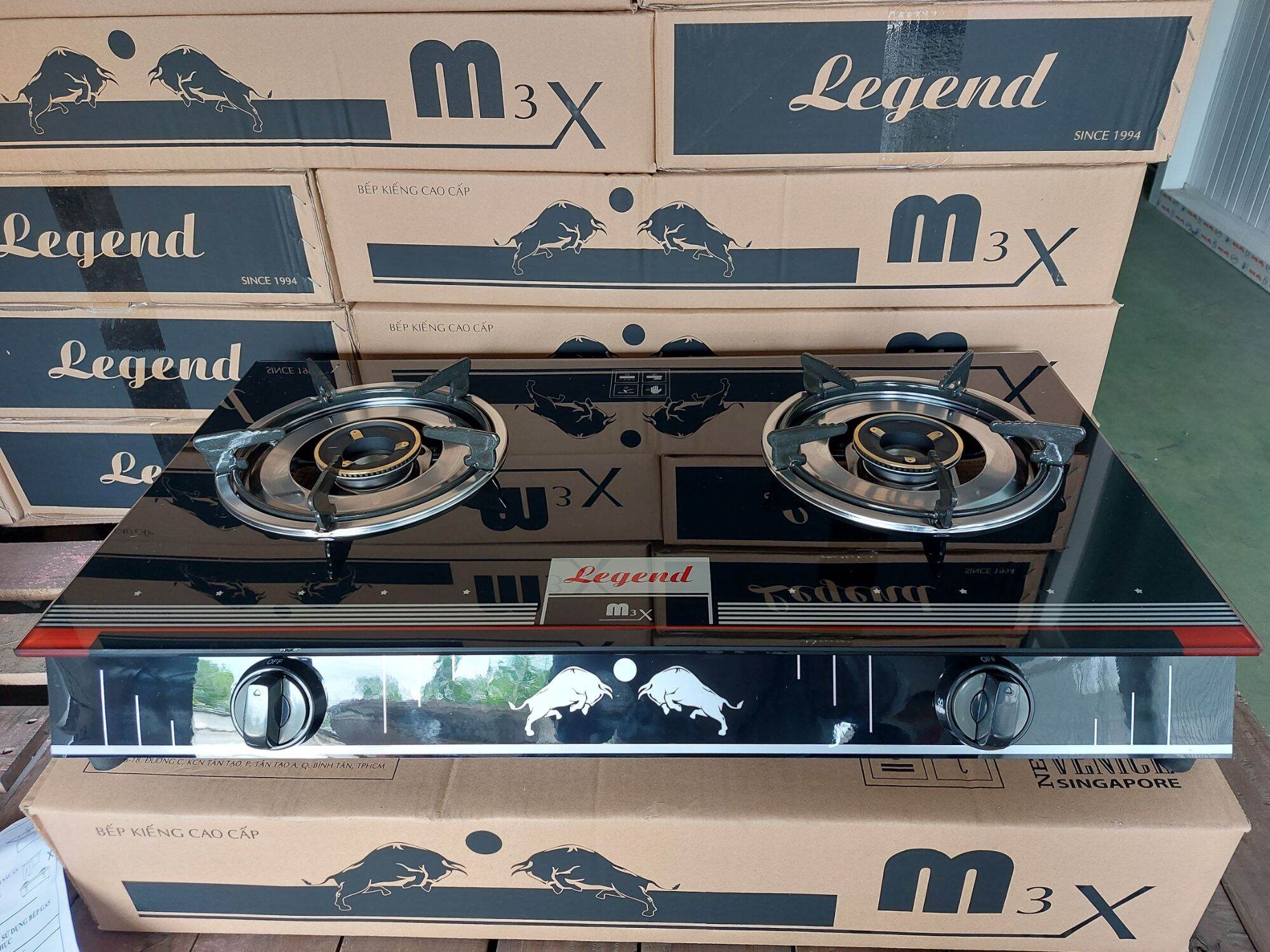 Bếp gas đôi kiếng cường lực tốt legend M3X