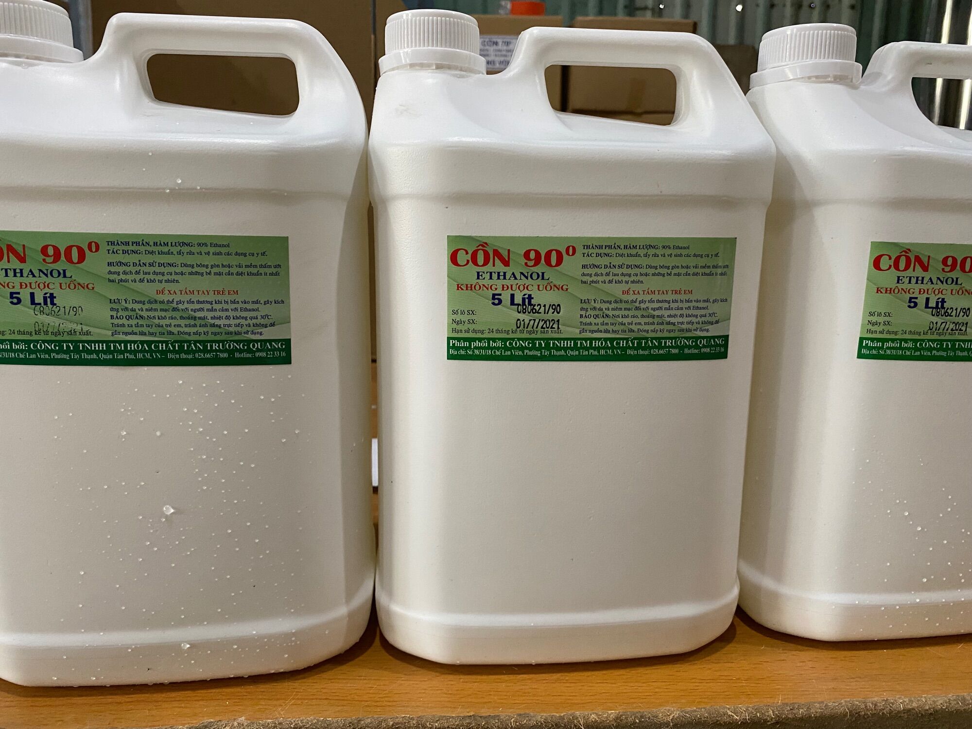 Cồn sát khuẩn 90 can 5 lít, cồn thơm ethanol.đảm bảo sức khoẻ.