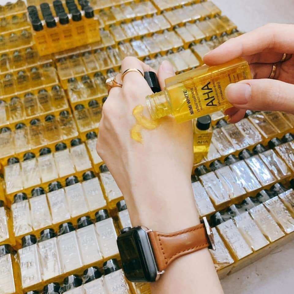 Serum kích trắng body AHA MIMI WHITE Thái Lan • Dùng trộn chung với kem body, lotion đang sử dụng