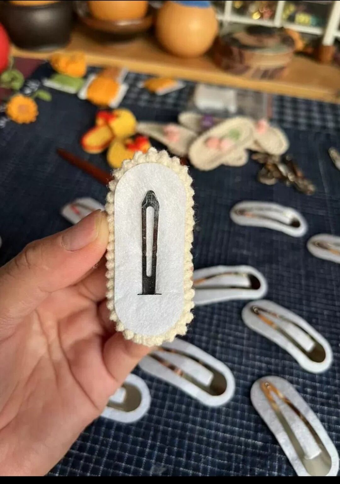 50 MIẾNG PHÔI KẸP (VẢI NỈ) 5CM-6CM / PHỤ KIỆN DIY - KẸP TÓC
