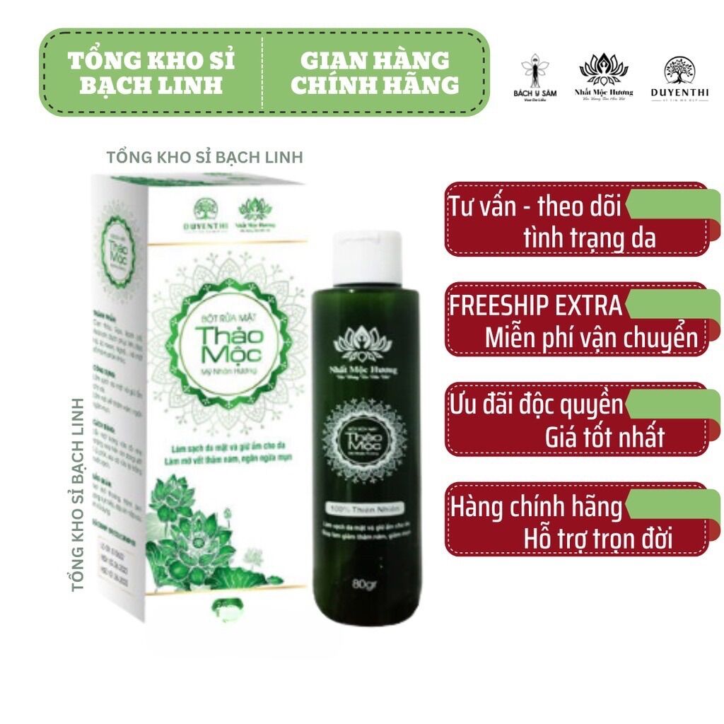 Bột rửa mặt mỹ nhân hương - rửa mặt thảo mộc nhất mộc hương