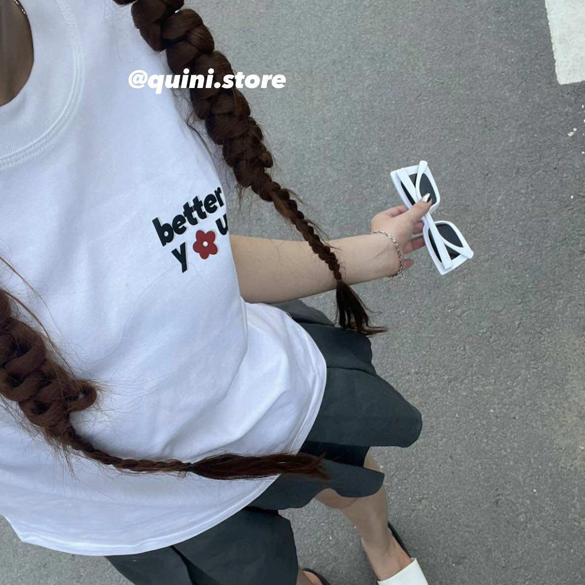 quini.made - Áo Baby Tee Basic “Better You” Premium 100 % Cotton - QUINI STORE