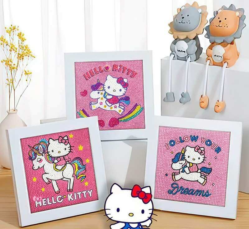 🌸tranh đính đá hello kitty