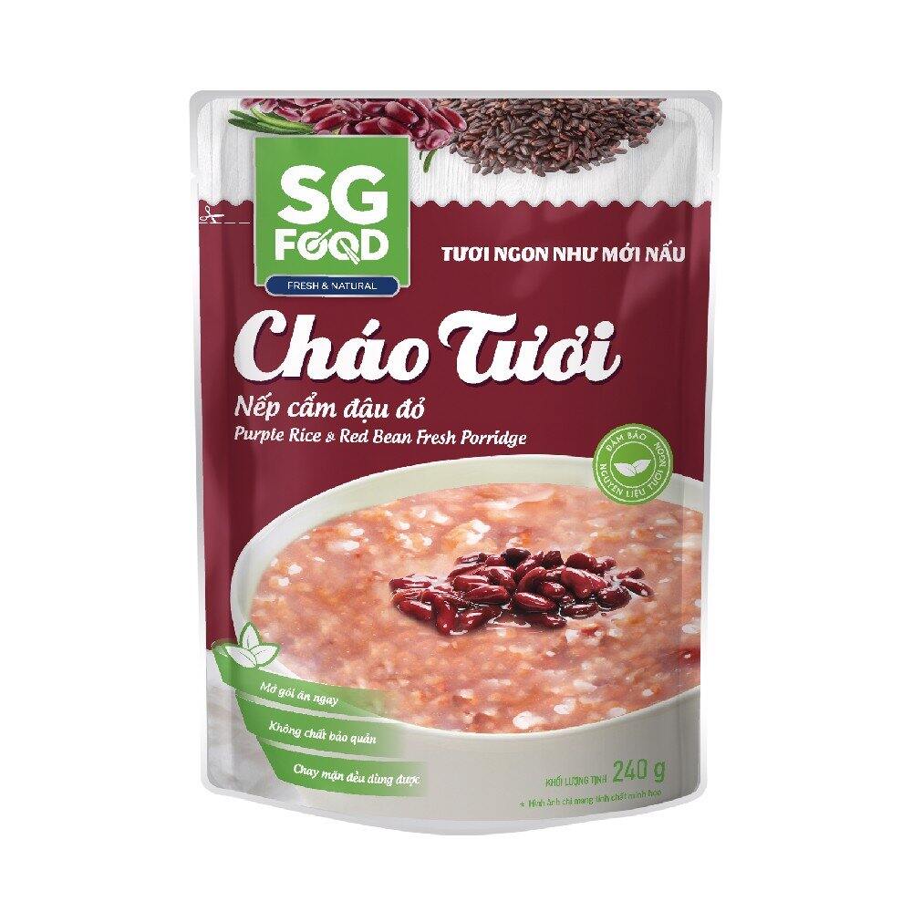 Cháo tươi deli nếp cẩm đậu đỏ SGFood 240g
