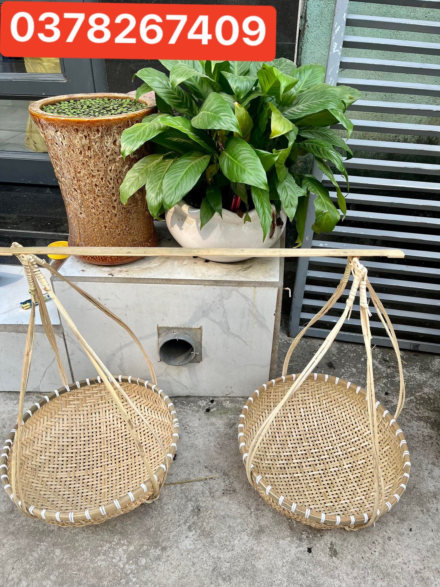 Quang gánh rổ/rá decor Tết size 36/33/30/27/25/20/18/16 cm