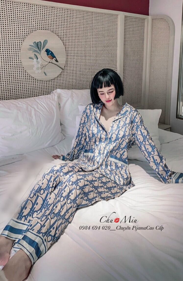 🧸 Bộ Pijama Đì Ó Lụa Satin tiểu thư ( hàng loại 1)