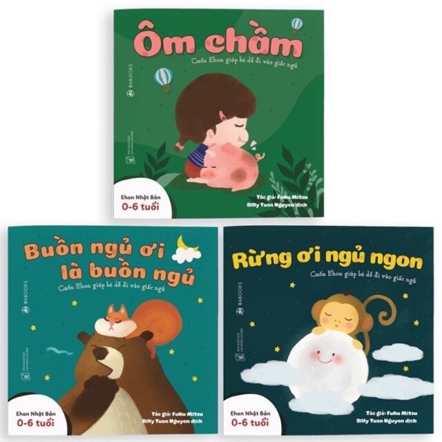 Bộ 3 cuốn ehon buồn ngủ ơi là buồn ngủ _đưa bé vào giấc ngủ