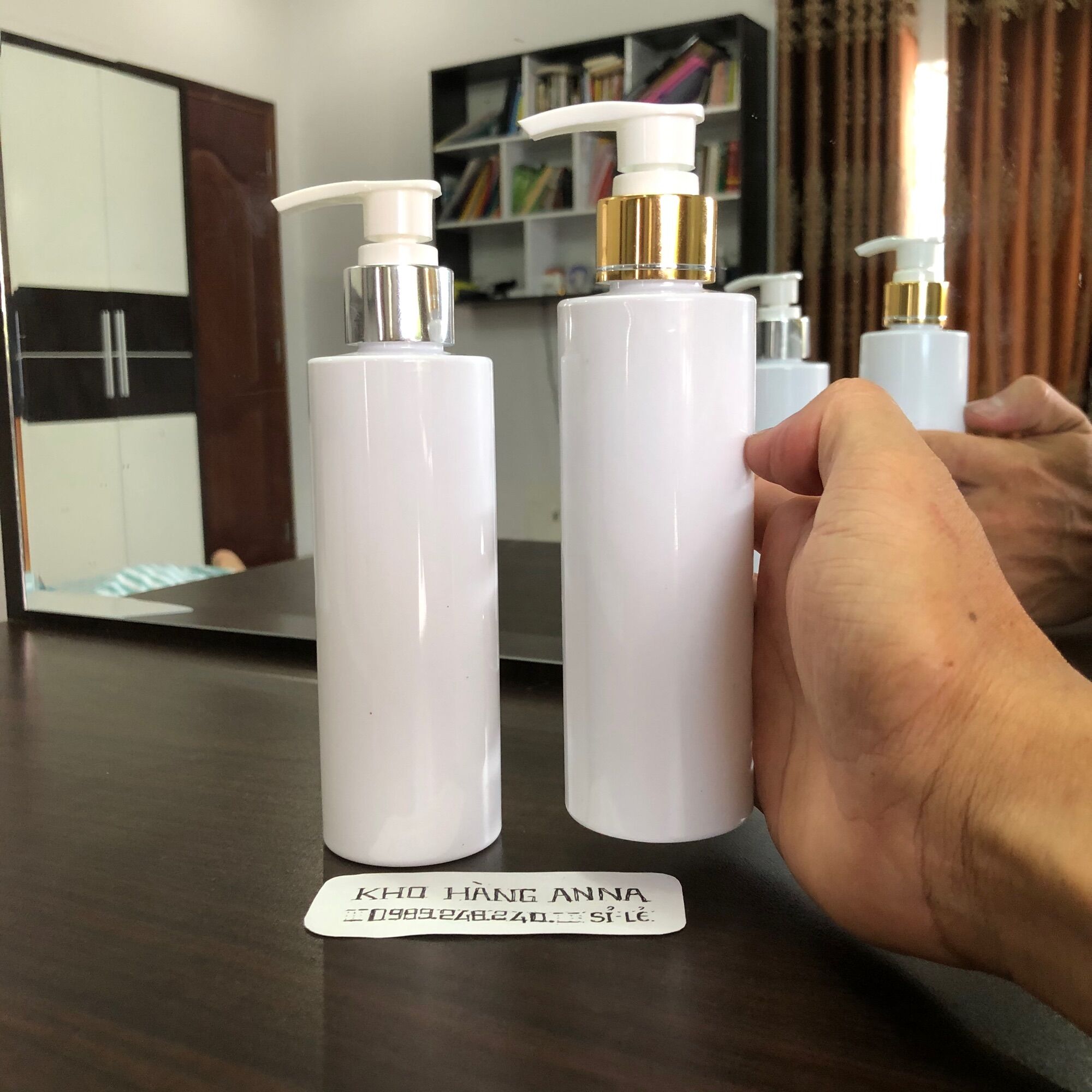 200ml Chai Vòi nhấn Trong suốt / Nâu/ Xanh - Bình nhựa vòi bump đựng dầu gội xà bông / vòi nhấn nhỏ giọt đựng xà bông