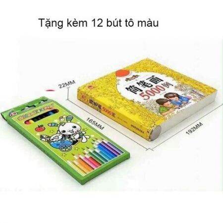 Sách tô màu 5000 hình , tặng kèm bút màu