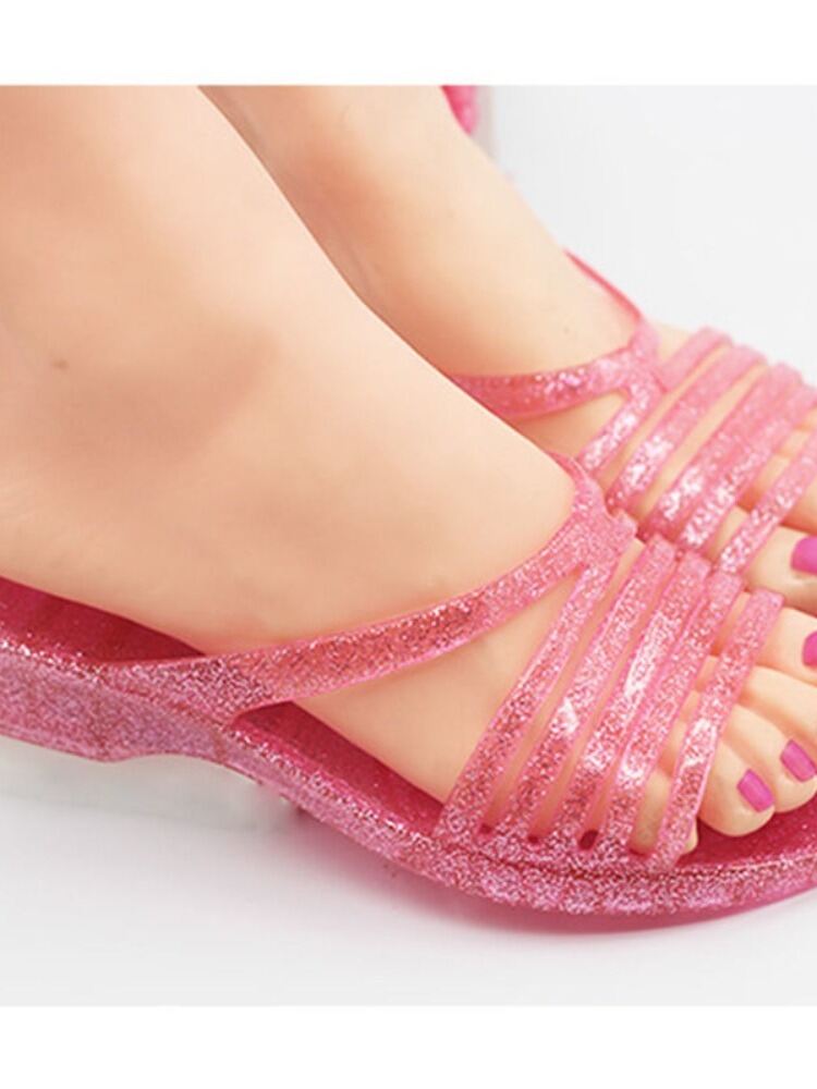  Dép Nữ Mới Mùa Hè Có Gót Đế Xuồng Và Đồ Trang Trí Pha Lê Cho Gia Đình Phòng Tắm Trong Nhà Dép Nhựa Thoải Mái Chống Trơn Trượt Cho Nữ 