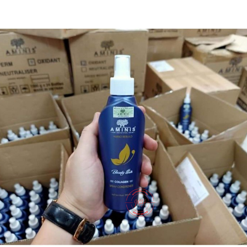Xịt dưỡng phục hồi chăm sóc tóc Aminis 220ml
