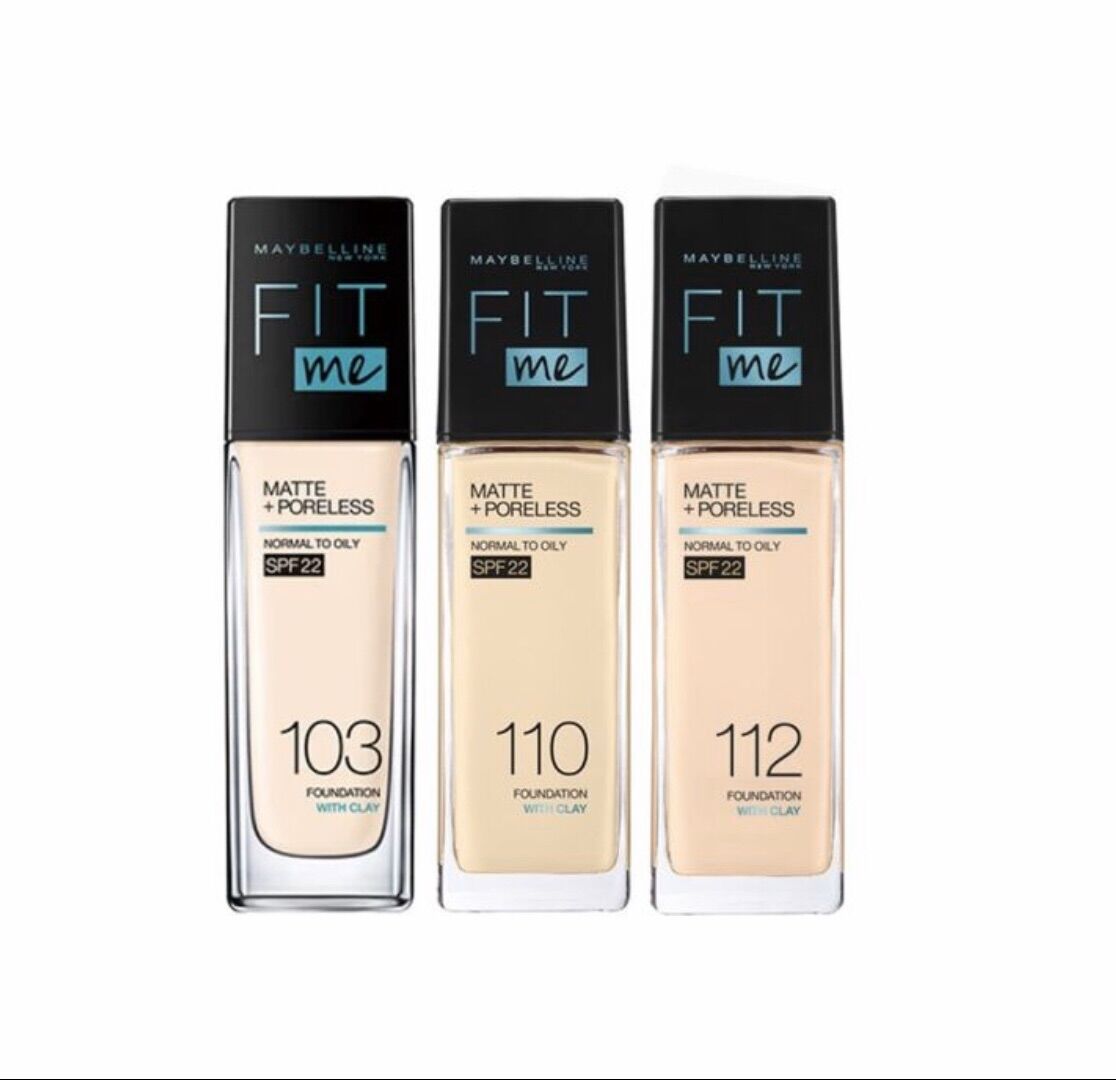 Kem nền maybelline mịn nhẹ kiềm dầu chống nắng 30ml fit me matte poreless foundation spf 22