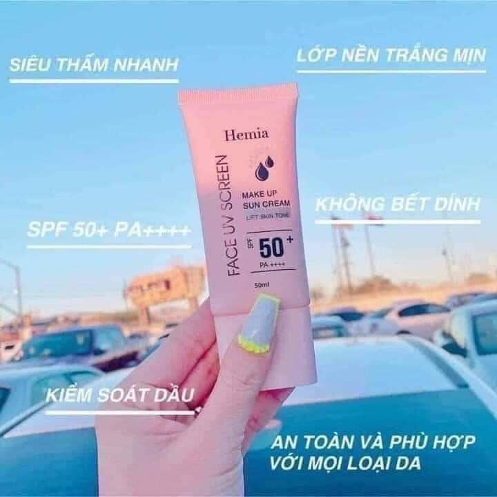 Kem chống nắng Face uv screen Hemia