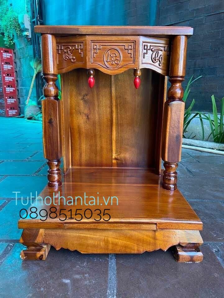 Bàn thờ thần tài gỗ Tràm ngang 50cm