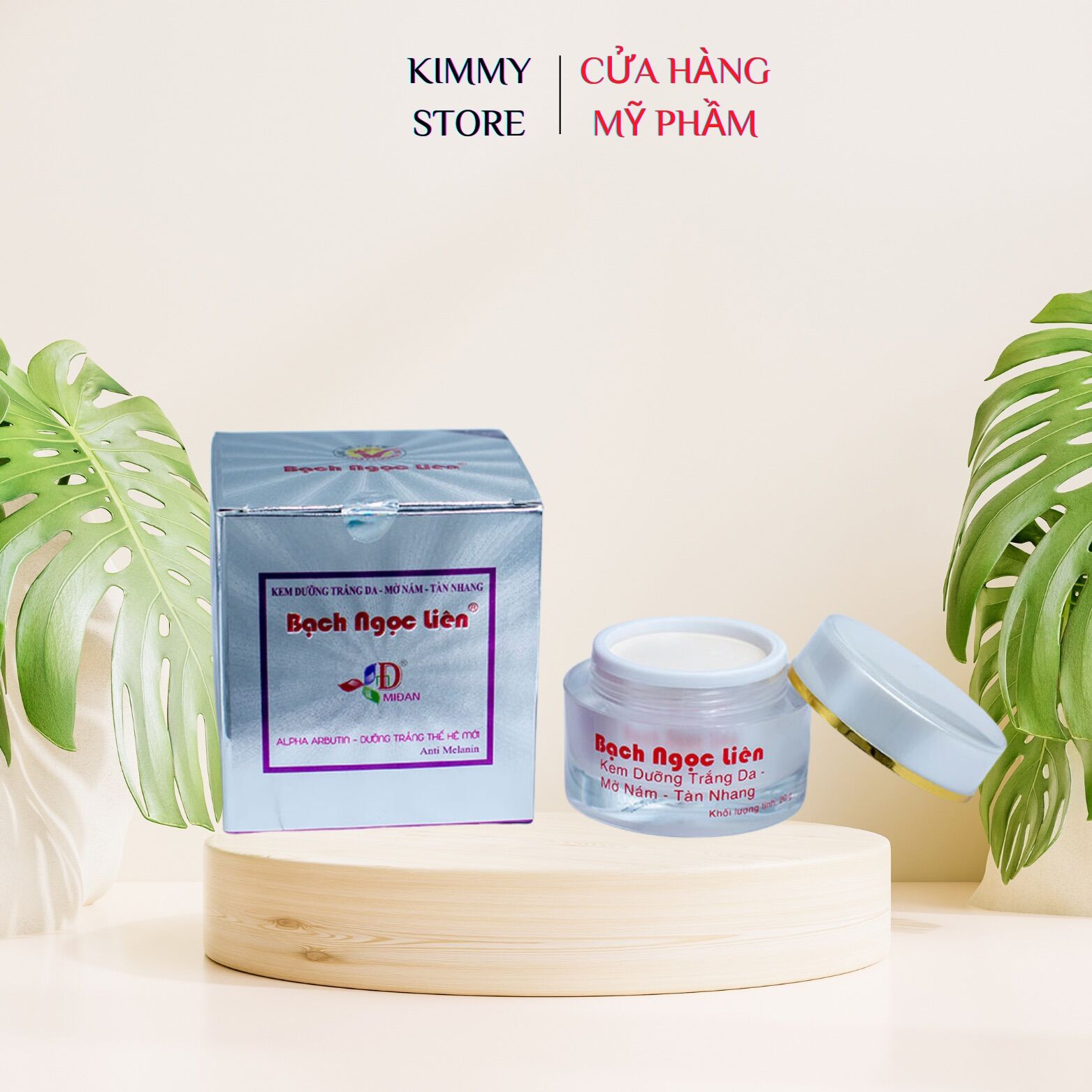 Lẻ hộp kem dưỡng trắng da mặt bạch ngọc liên 20g