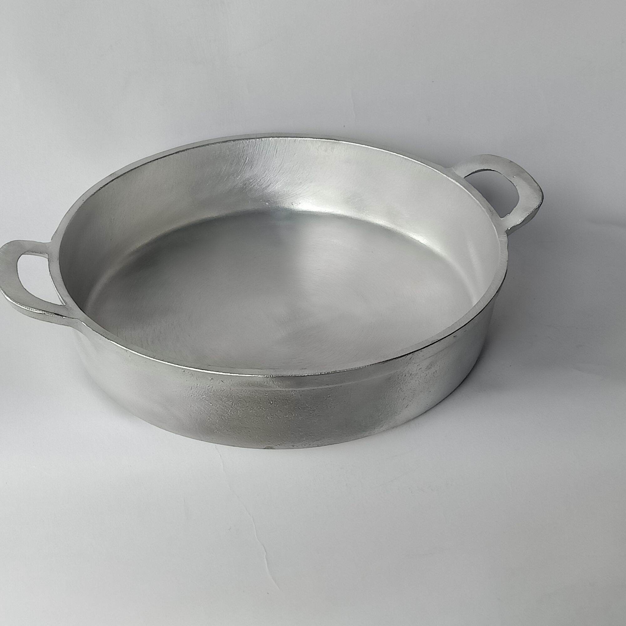 chảo gang đáy bằng đúc thủ công dk29cm cao7cm