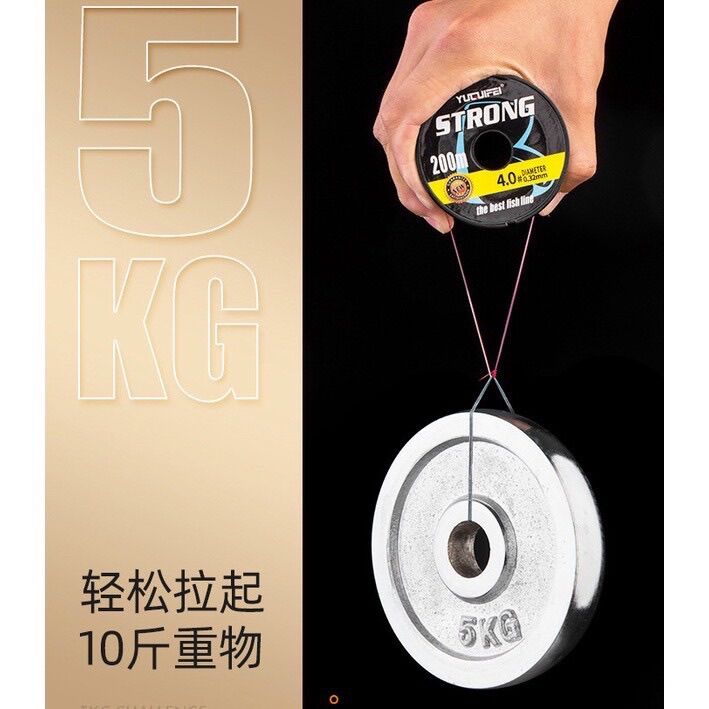 Cước câu cá Strong Nhật Bản 3D 200m tàng hình siêu bền