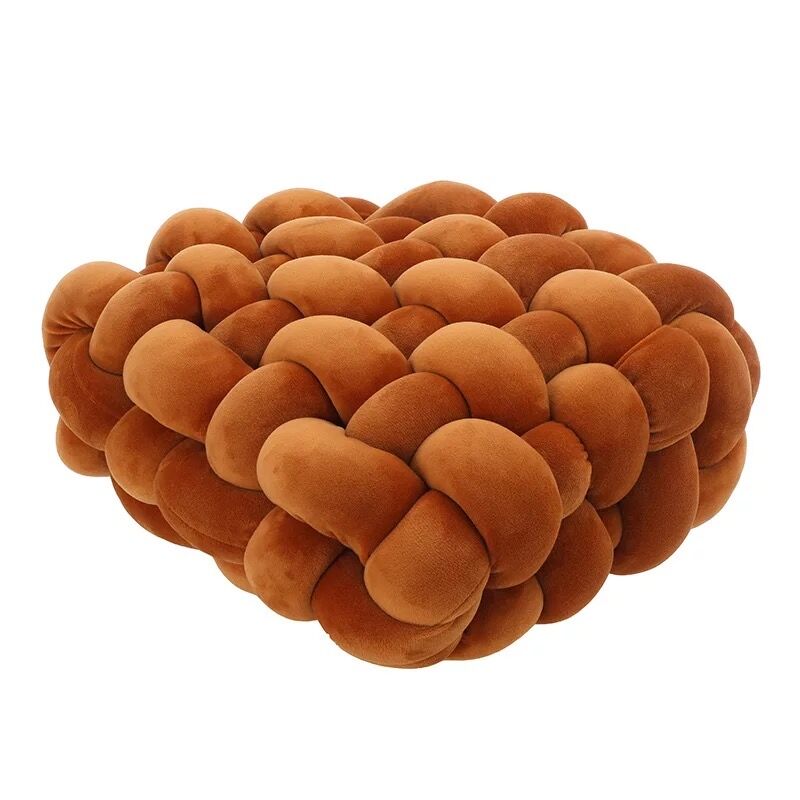 Gối ôm thắt nút ins nổi tiếng trên mạng đệm tựa sofa phòng khách sang trọng gối tựa một màu lông nhung gối trên giường phòng ngủ trẻ em
