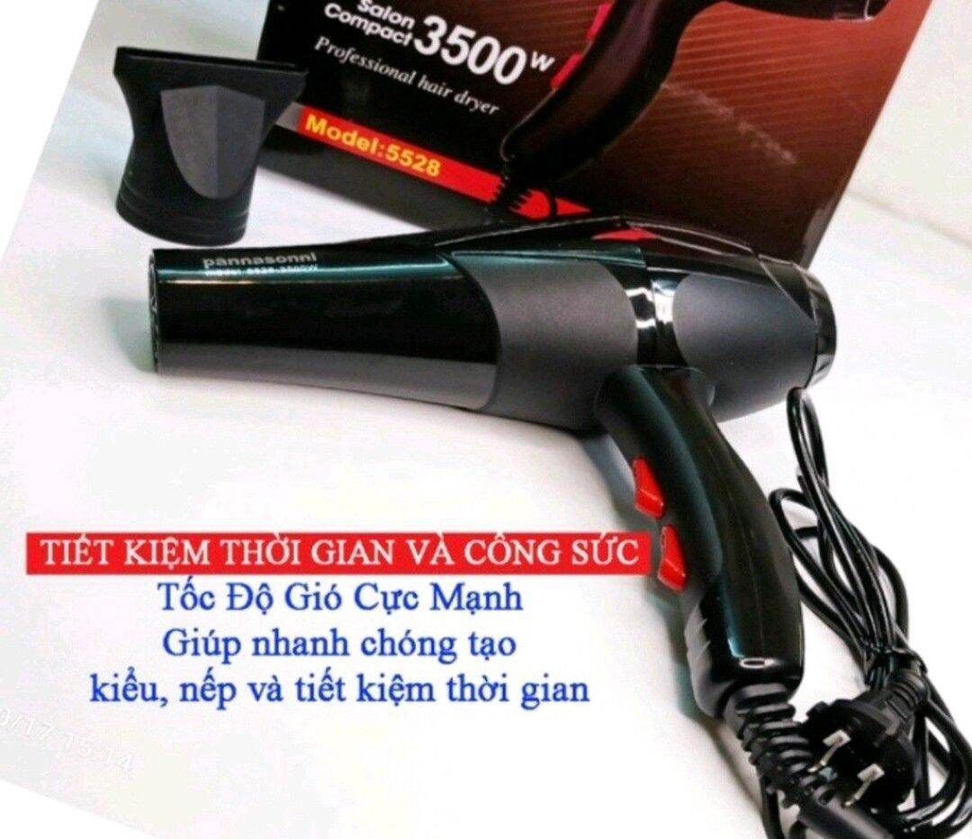 Máy sấy tóc panasonni 5528-3500w , máy sấy 3 chế độ gió 2 chế độ nhiệt : tạo kiểu và sấy khô.