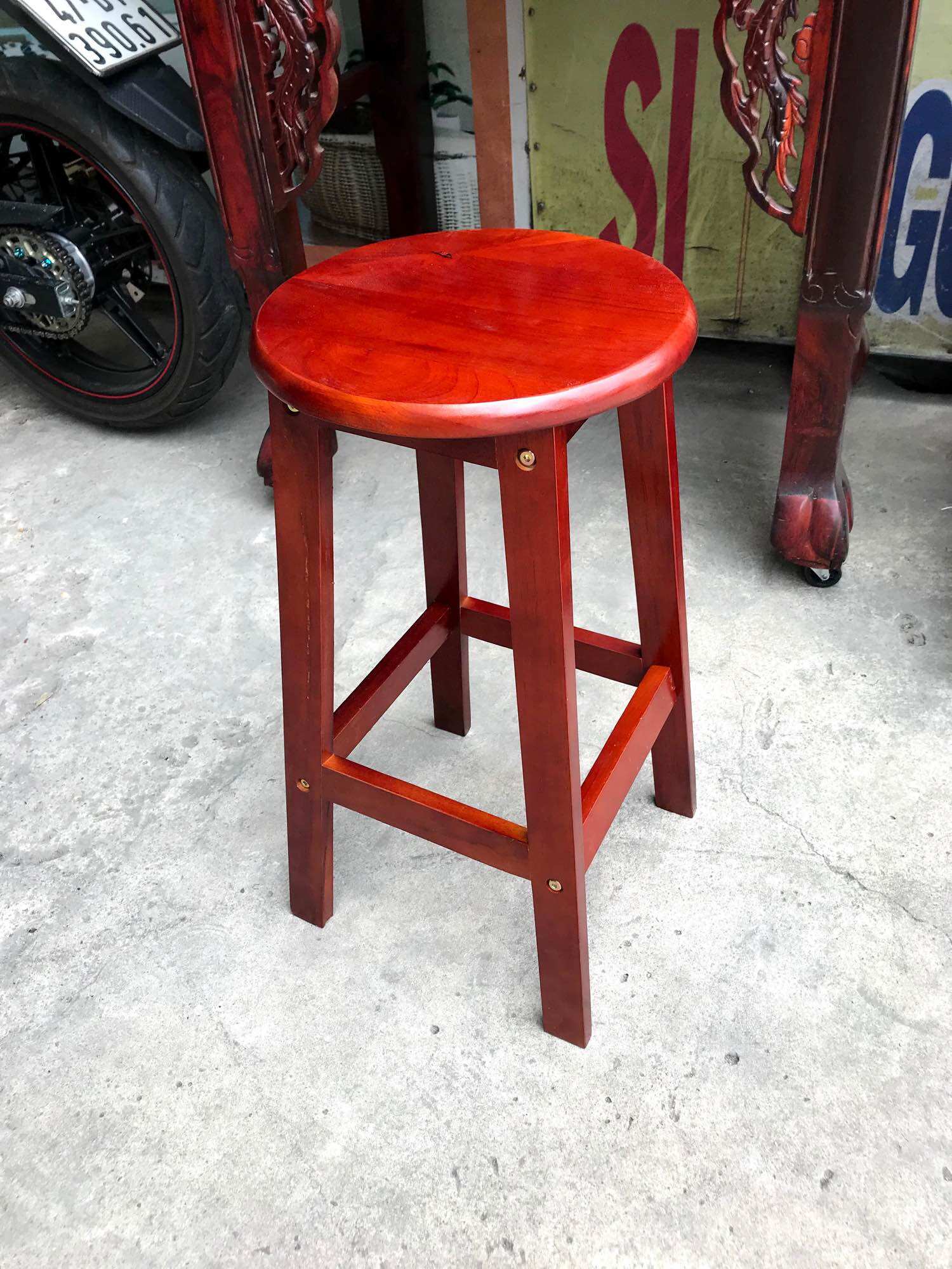 [HCM]Đôn gỗ cao su ghép cao 60cm ( 3 Màu )