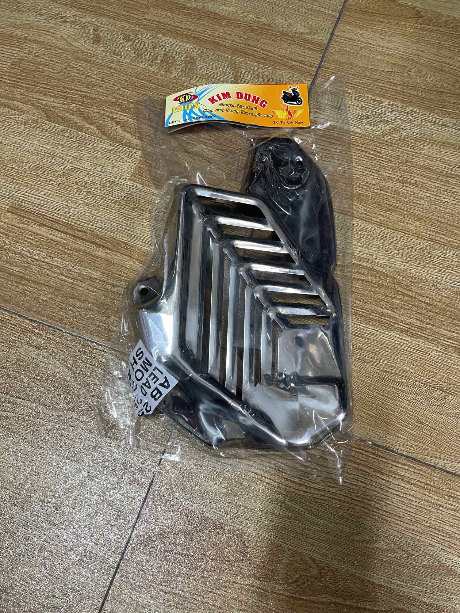 Ốp quạt gió xe AB Air blade ( đời 2026) inox cao cấp sáng bóng trắng