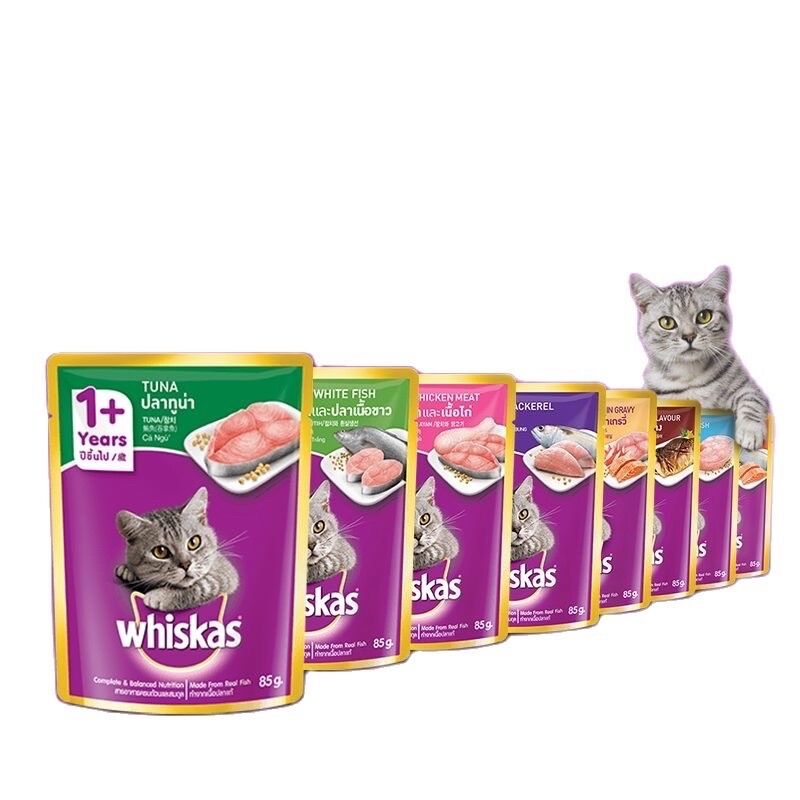 Pate Whiskas 80gram 7 vị (5 vị mèo lớn và 2 vị mèo con)