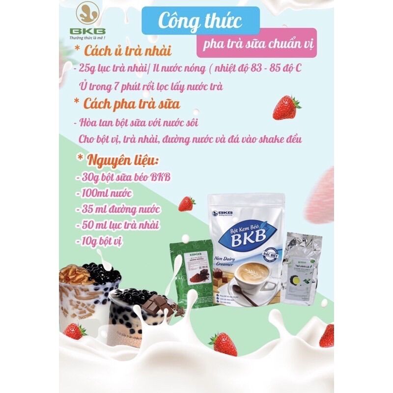 Bột vị pha trà sữa BKB 1kg - Vị Dâu