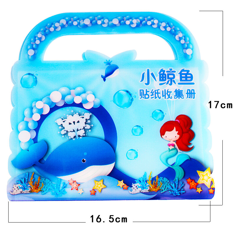 Sổ sưu tập giấy dán trẻ em g23d sổ dán thay trang phục công chúa sổ xách tay sưu tập miếng dán bong bóng bé gái nhiều lần