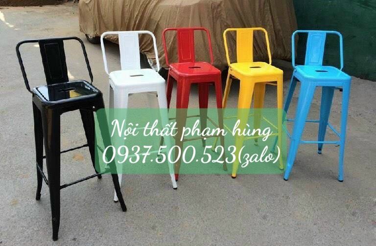 Ghế tolix sắt quầy bar ko tựa