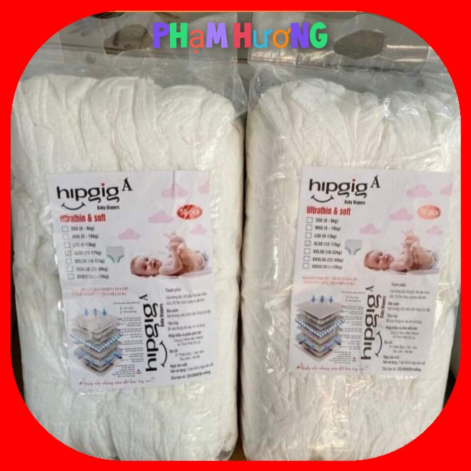 Combo 100 bỉm tả quần Hipgig A loại 1