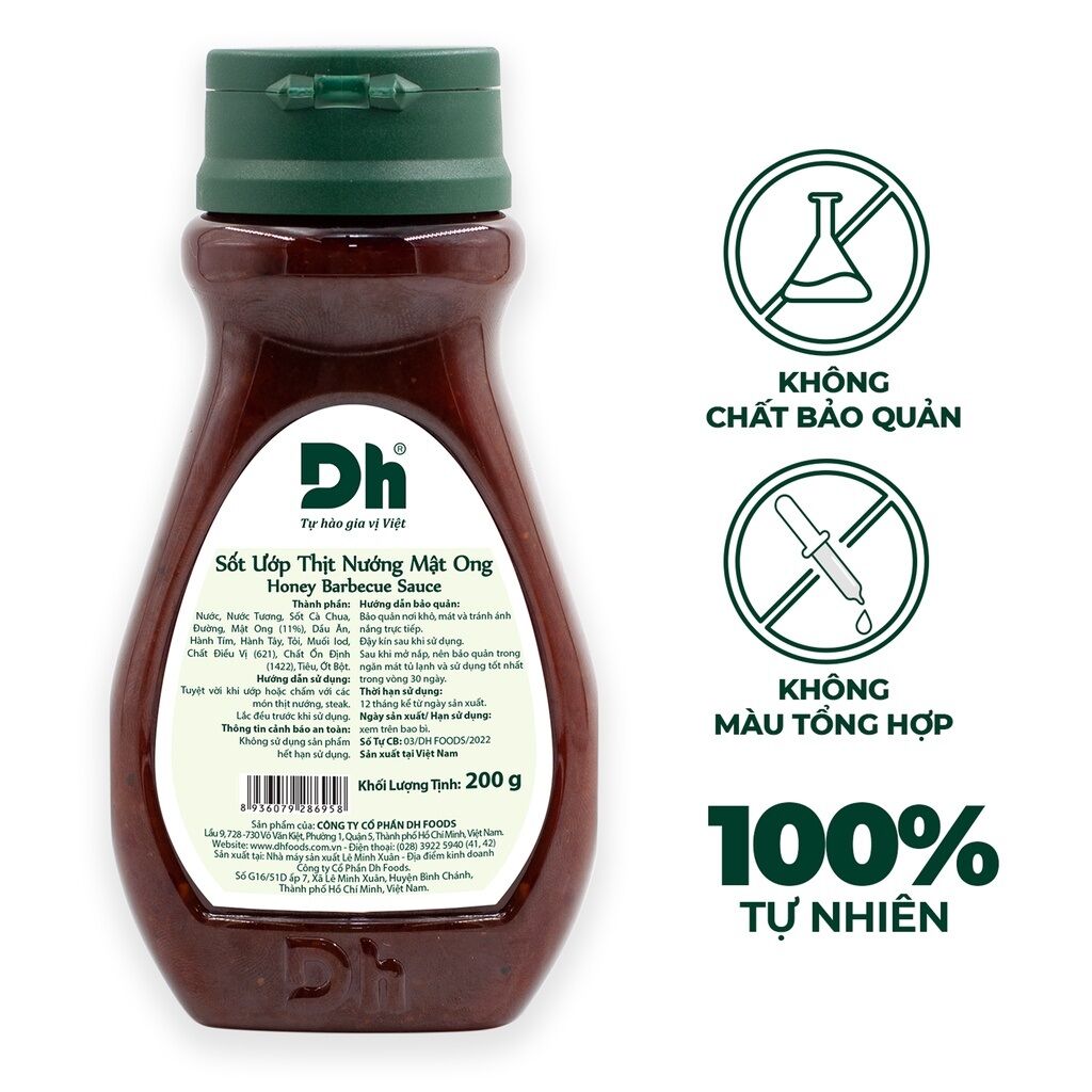 Sốt ướp thịt BBQ DH chai 200gr