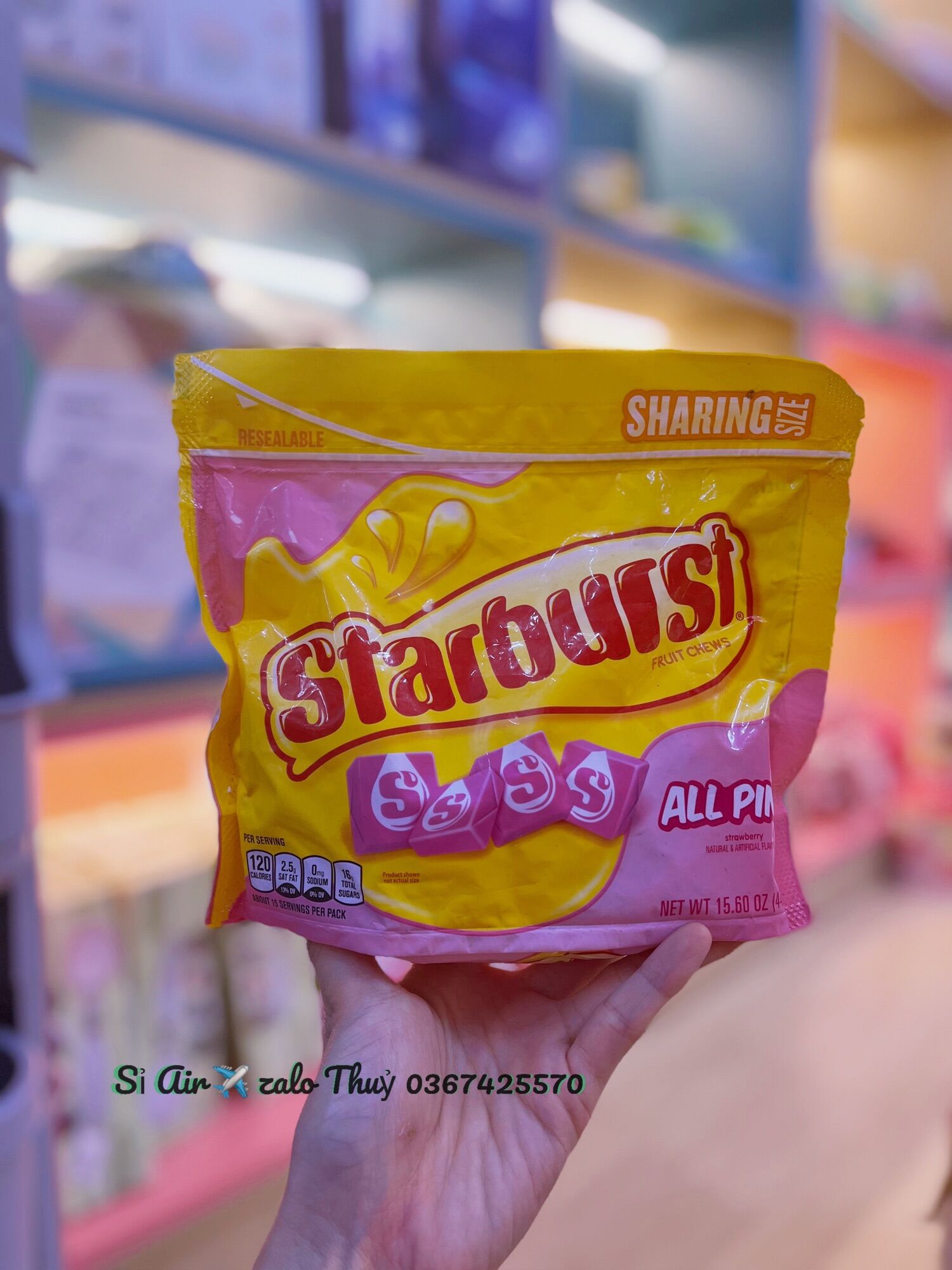Kẹo trái cây starburst tropical 442g date 12/2022