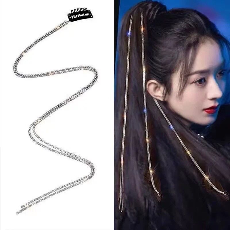 Kẹp tóc đính đá dây dài lấp lánh - Arora boutique