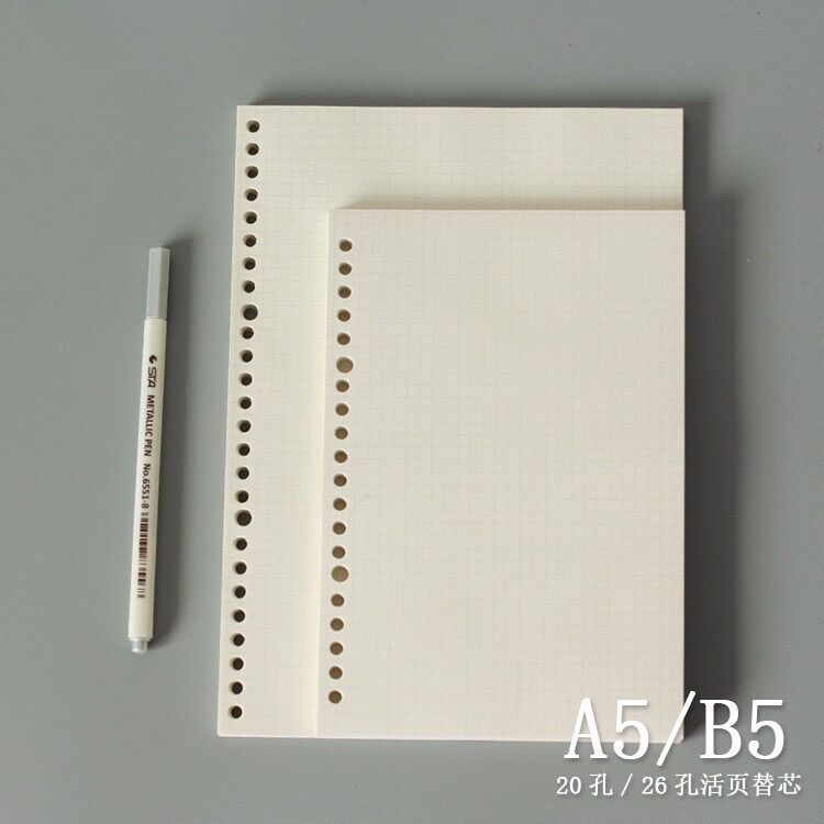 Giấy Refill sổ còng A5- B5- A4- studywithNgan