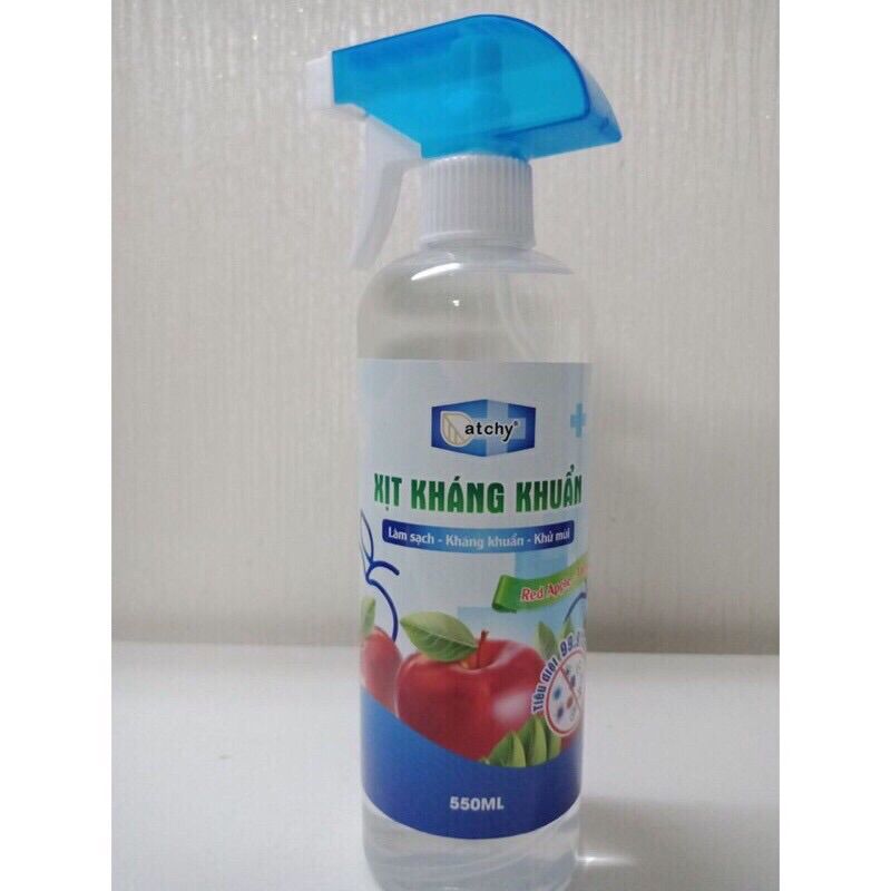 XỊT KHÁNG KHUẨN TÁO ĐỎ CATCHY 550ml