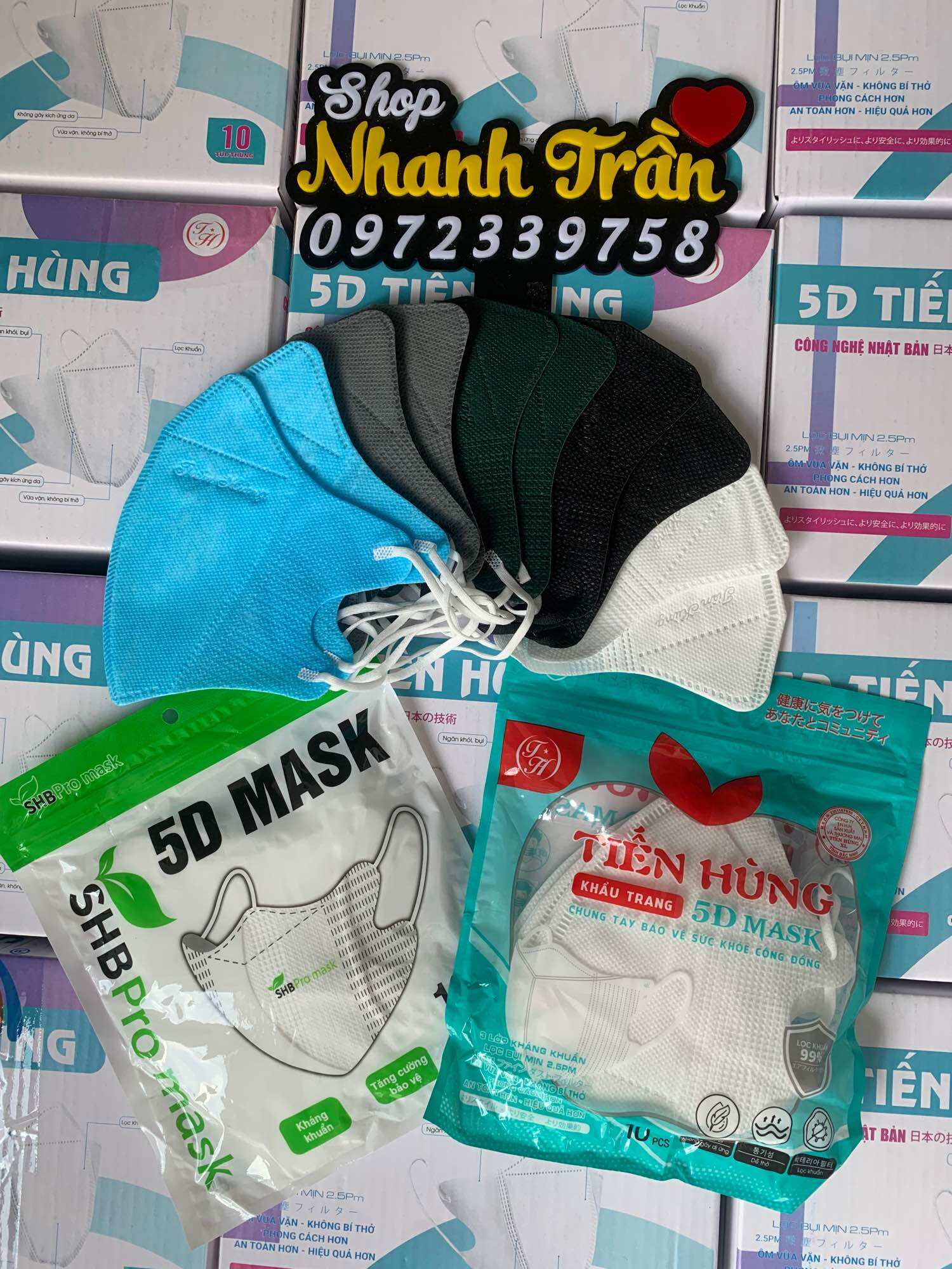 200 cái Khẩu trang 5D kháng khuẩn