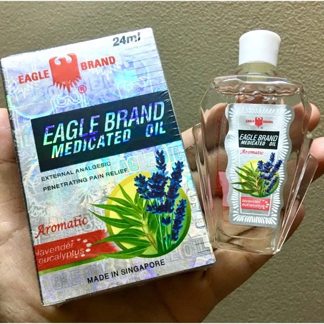 Dầu gió con Ó lavender trắng chuẩn nắp_24ml