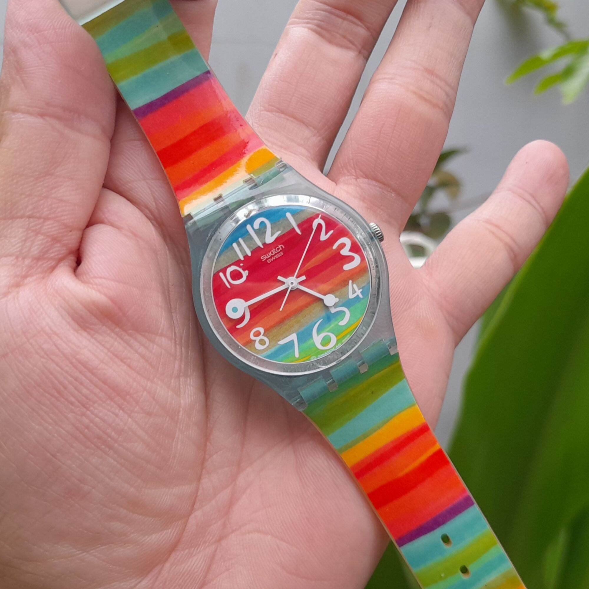 Đồng hồ nam nữ swatch swiss thụy sỹ cầu vòng