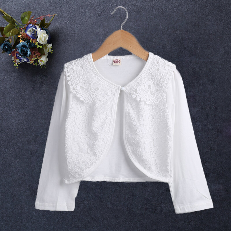 Áo cardigan ren bé gái áo khoác chống nắng em bé áo choàng nhỏ trẻ em áo điều hòa công chúa mẫu mỏng mùa hè áo choàng nữ trẻ sơ sinh