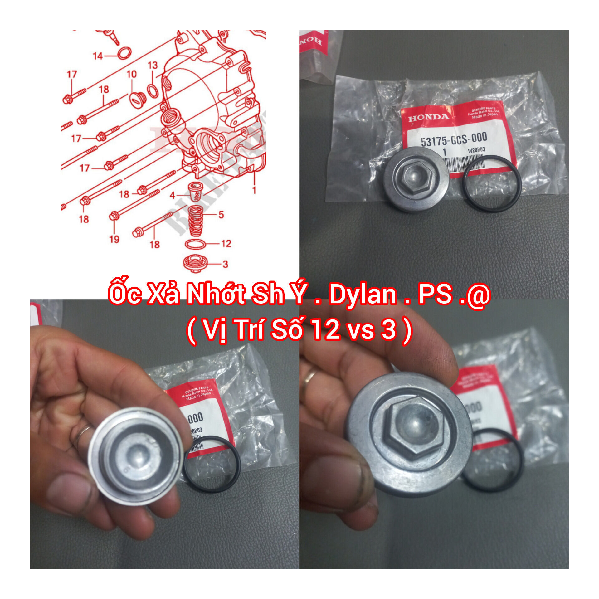 Ốc nhớt sh ý . ps . @ . dylan có nhận thay thế