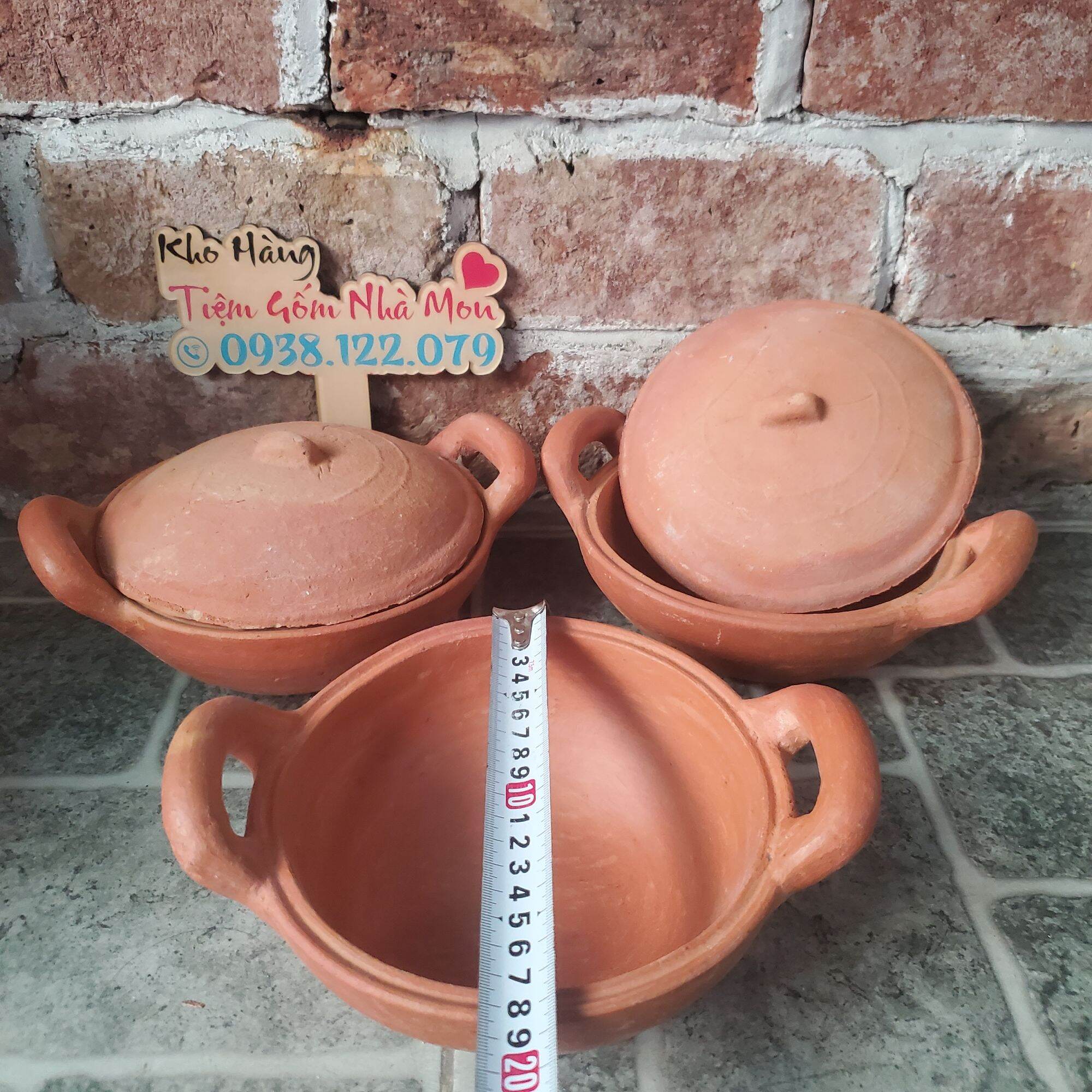 🌿💢Nồi đất Miền Tây 2 Quai dày size 17cm💥🌿 (nắp nồi không đẹp)🤑