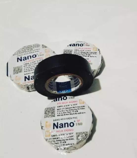 [HCM]Băng keo cách điện màu đen NANO