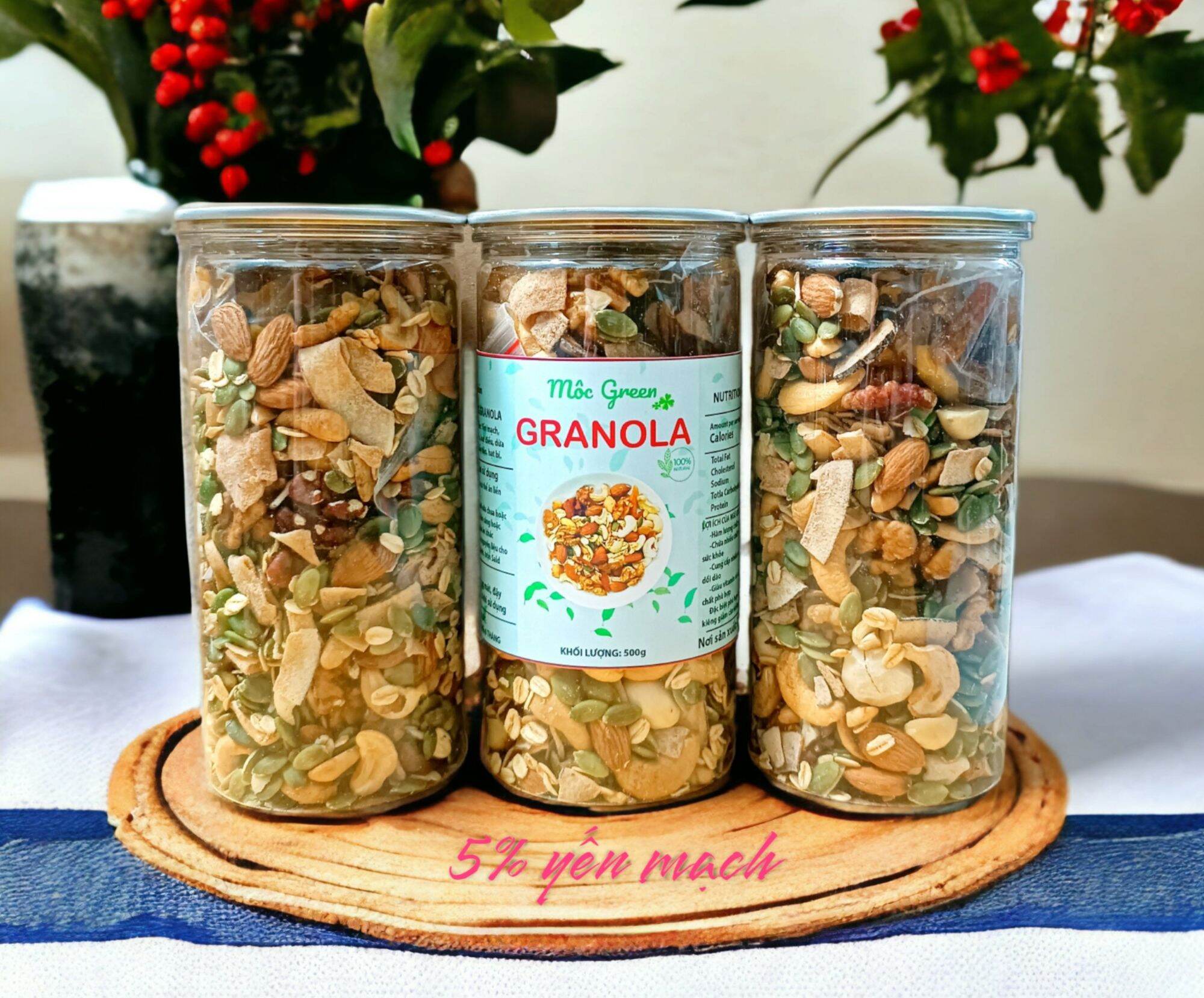 Granola Nhiều Hạt Cao Cấp - Granola Siêu Hạt 500g (5% yến mạch)