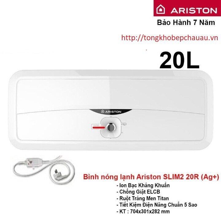 Bình nóng lạnh Ariston 20L ngang kháng khuẩn