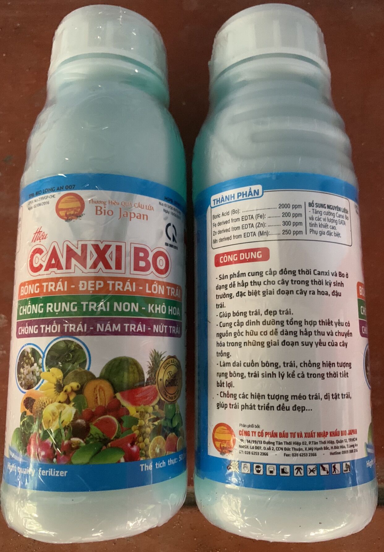 Canxibo chai 500ml thương hiệu quả cầu lửa