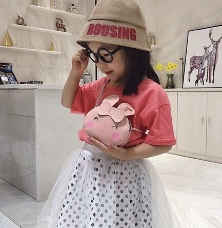 Túi đeo chéo thỏ hồng cute cho bé