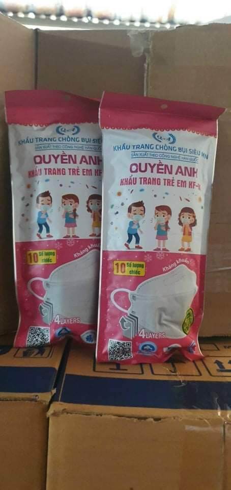 Khẩu trang trẻ em kf94 quyền anh